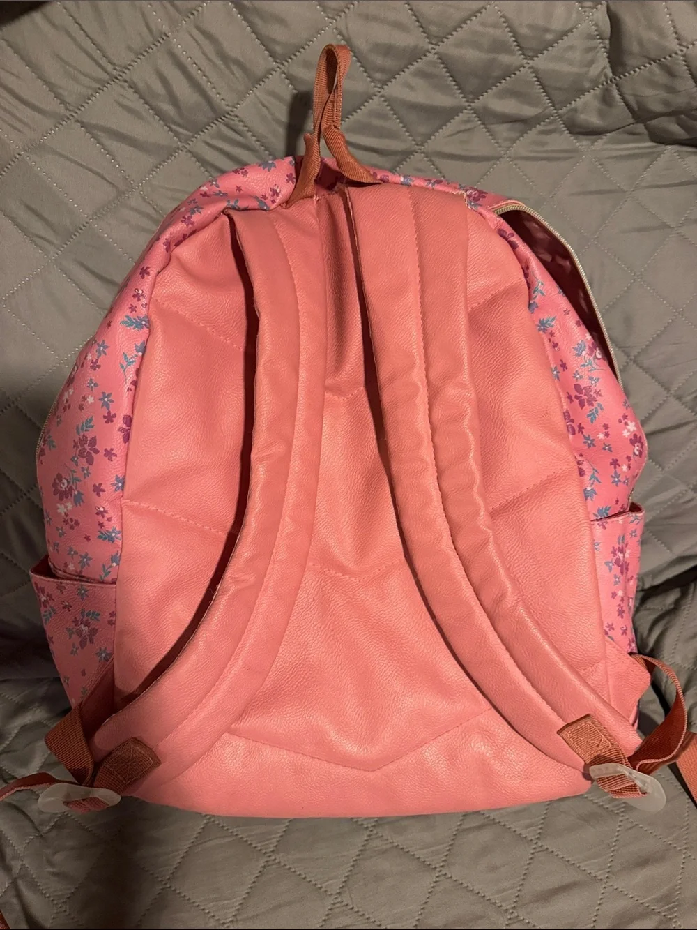 Jessica Simpson Pink Floral Backpack with Gold Accent